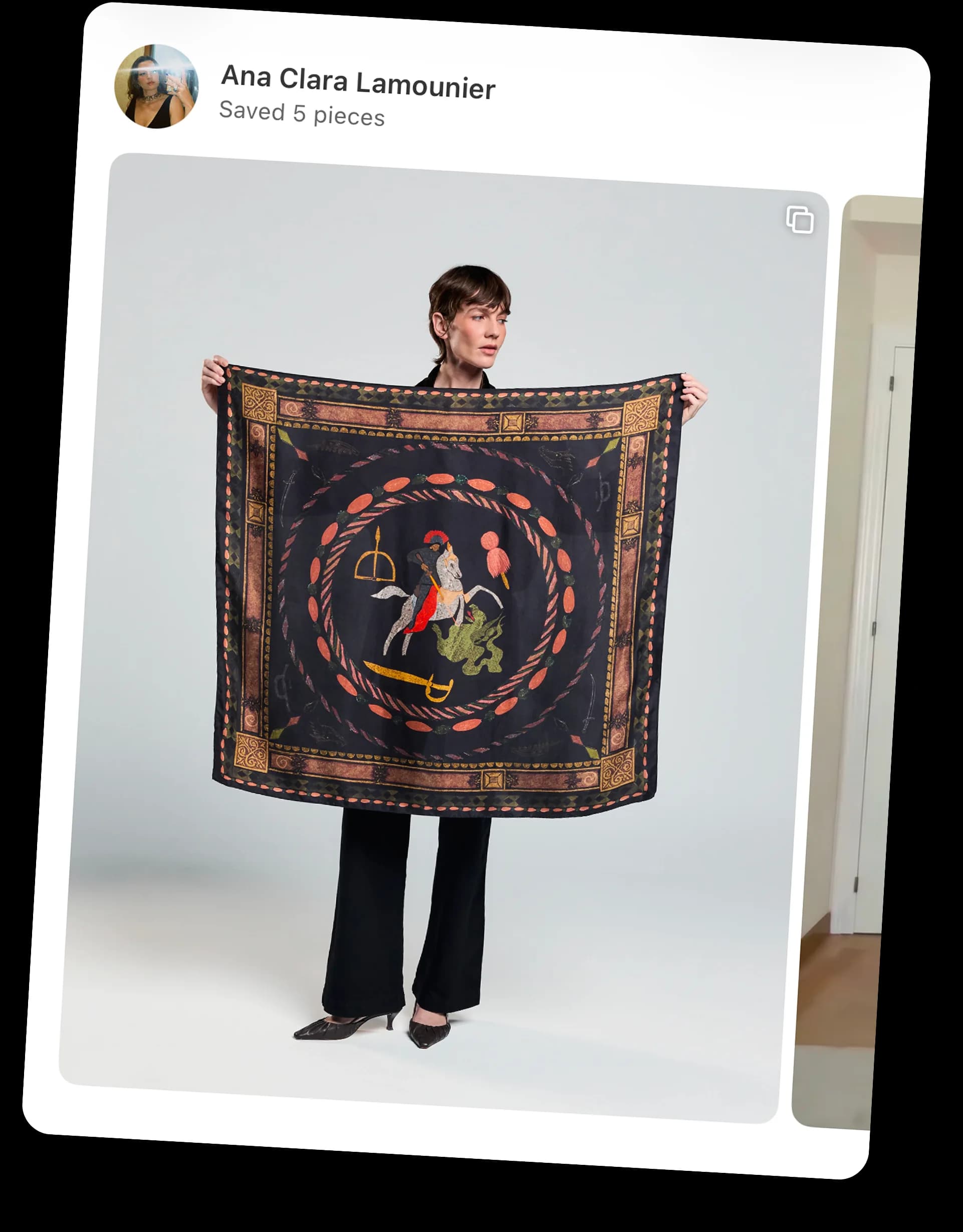 Woven post: silk scarf